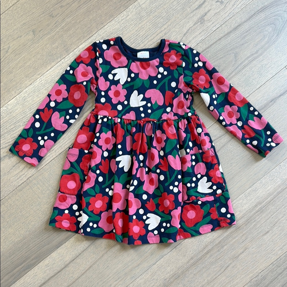 Floral Long Sleeve Kids Dress
